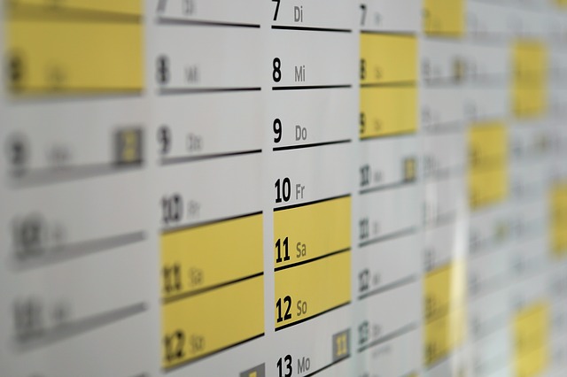 plan zajec calendar