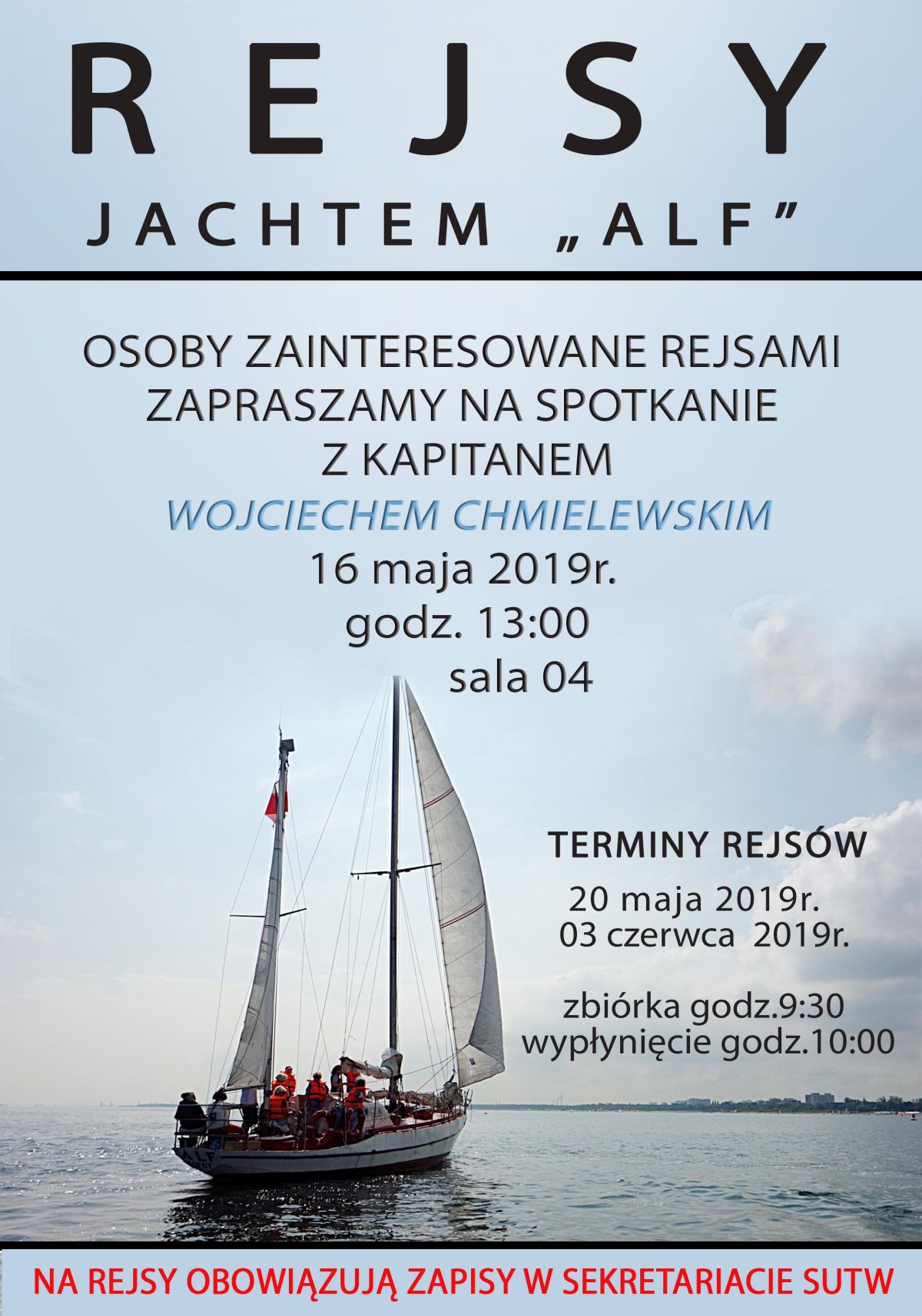 Rejsy jachtem "ALF"